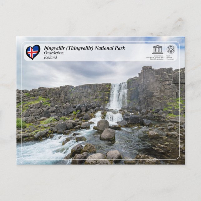 Carte Postale Parc national de l'UNESCO - Žingvellir (Thingvelli (Devant)