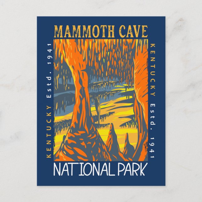 Carte Postale Parc national de Mammoth Cave Kentucky désorganisé (Devant)