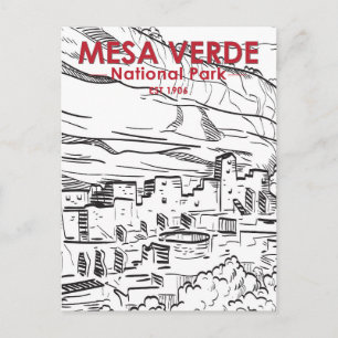 Carte Postale Parc national de Mesa Verde Colorado Vintage