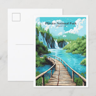 Carte Postale Parc national de Plitvice Croatie Vintage voyage a