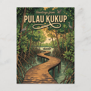 Carte Postale Parc national de Pulau Kukup Johor Malaisie