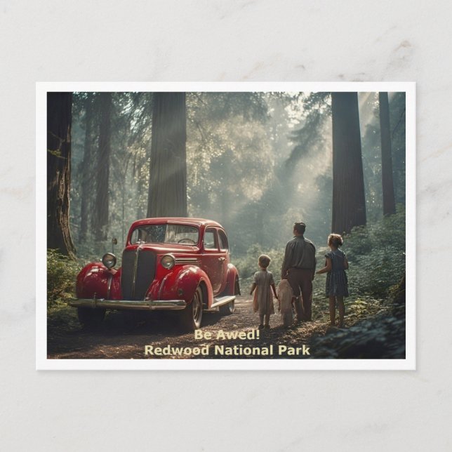 Carte Postale Parc national de Redwood - Be Awe - Style de voyag (Devant)