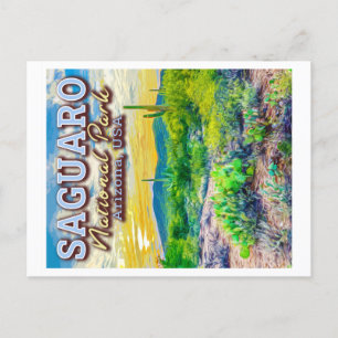 CARTE POSTALE PARC NATIONAL DE SAGUARO - ARIZONA ÉTATS-UNIS