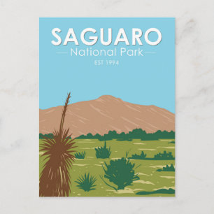 Carte Postale Parc national de Saguaro Arizona Rincon Peak Vinta