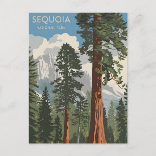 Carte Postale Parc national de Sequoia vintage