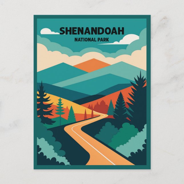 Carte Postale Parc national de Shenandoah en skyline (Devant)