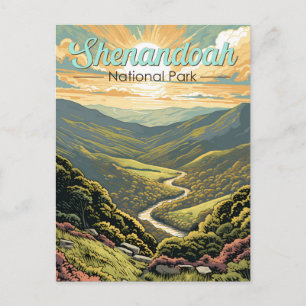 Carte Postale Parc national de Shenandoah Illustration Voyage Ré
