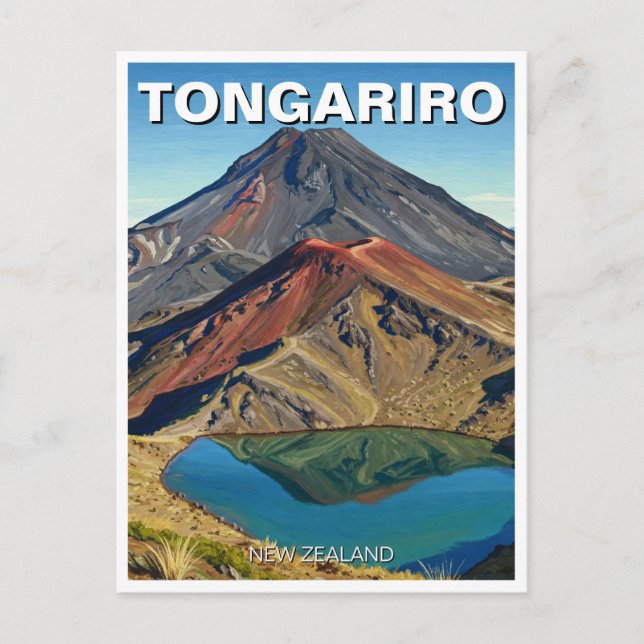 Carte Postale Parc national de Tongariro Voyage en Nouvelle-Zéla (Devant)
