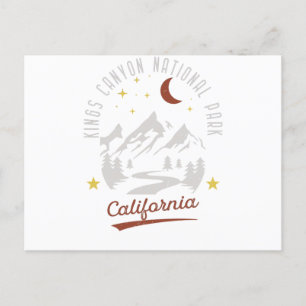 Carte Postale Parc national de vintage Kings Canyon en Californi