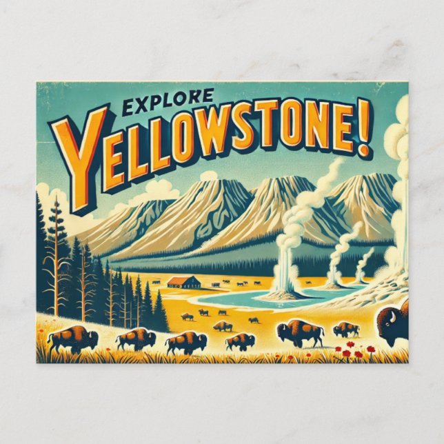 Carte Postale Parc national de Yellowstone (Devant)