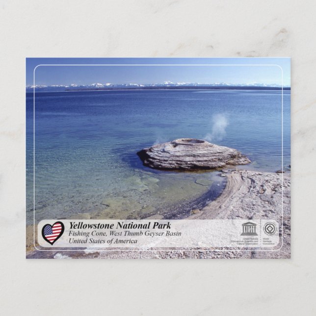 Carte Postale Parc national de Yellowstone - Fishing Cone (Devant)