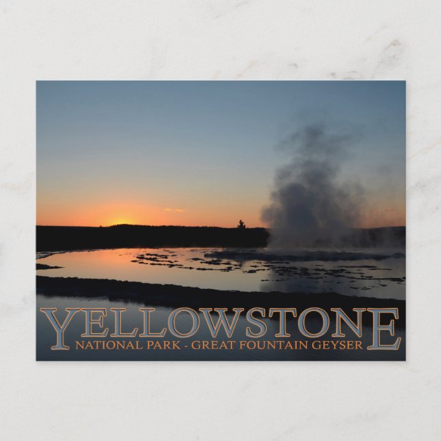 Carte Postale Parc national de Yellowstone Great Fountain Geyser (Devant)