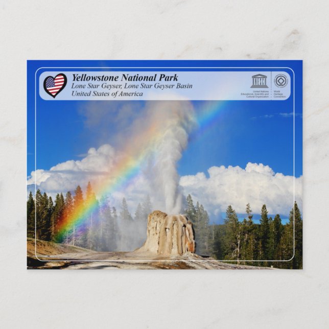 Carte Postale Parc national de Yellowstone - Lone Star Geyser (Devant)