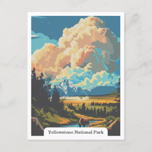 Carte Postale Parc national de Yellowstone, Wyoming États-Unis