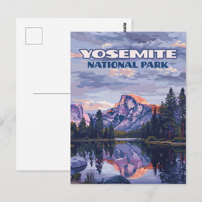 Carte Postale Parc national de Yosemite Halle Dome Californie Su (Devant / Derrière)