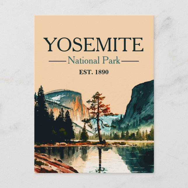 Carte Postale Parc national de Yosemite - Moitié Dôme Californie (Devant)