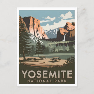 Carte Postale Parc national de Yosemite vintage