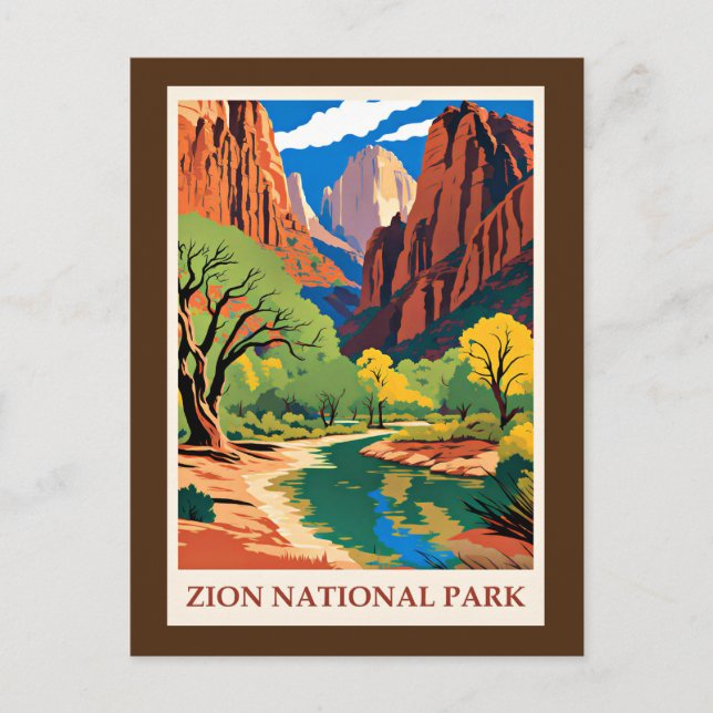 Carte Postale Parc national de Zion, Utah, (Devant)