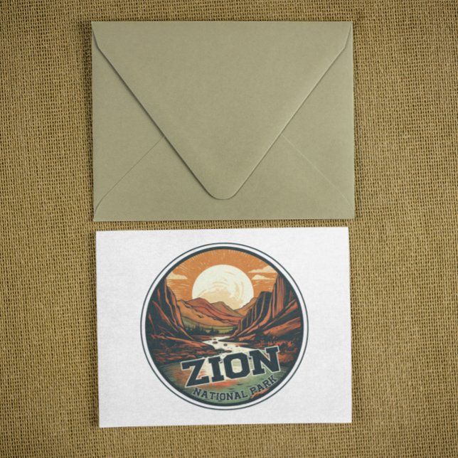 Carte Postale Parc national de Zion Voyage Coucher de soleil vin (joshua tree national park postcard)