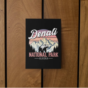 Carte Postale Parc national Denali vintage – Voyage en Alaska