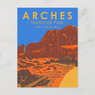 Carte Postale Parc national des Arches Utah Park Avenue Trail