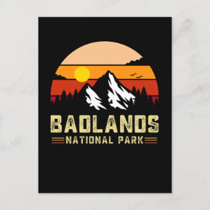 Carte Postale parc national des badlands sud dakota vintage T-Sh