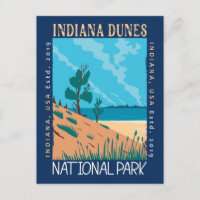 Parc national des dunes de l'Indiana Vintage en ét