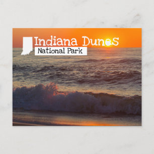 Carte Postale Parc national des dunes d'Indiana Sunset Beach