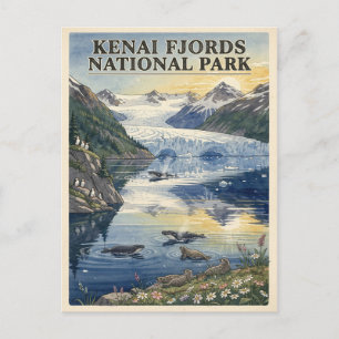Carte Postale Parc national des fjords de Kenai Glacier