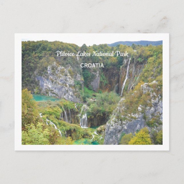 Carte Postale Parc national des lacs de Plitvice, Croatie (Devant)