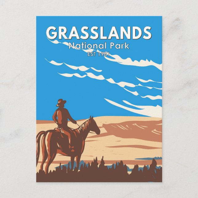 Carte Postale Parc national des Prairies Canada Tourisme Art Vin (Devant)