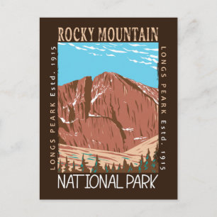 Carte Postale Parc national des Rocheuses Longs pic en état de d