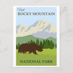 Carte Postale Parc national des Rocheuses vintages Colorado