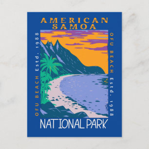 Carte Postale Parc national des Samoa américaines Plage d'Ofu