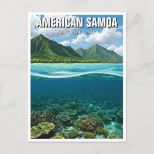 Carte Postale Parc national des Samoa américaines Voyage Corail