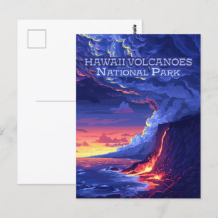 Carte Postale Parc national des volcans d'Hawaii Big Island Retr
