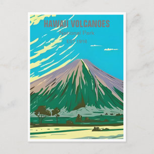 Carte Postale Parc national des volcans d'Hawaii Rétro Vintage