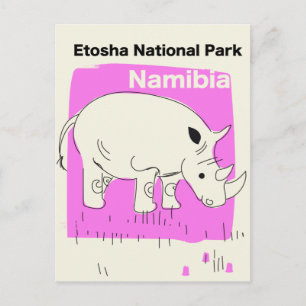 Carte Postale Parc national d'Etosha, Namibie