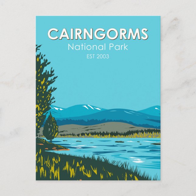 Carte Postale Parc national du Caire Ecosse Loch Morlich (Devant)
