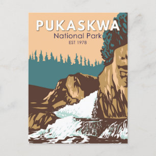 Carte Postale Parc national du Canada Pukaskwa Art Vintage