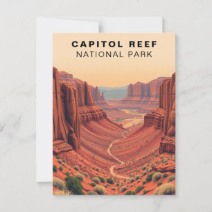 Carte Postale Parc national du Capitol Reef Vintage USA