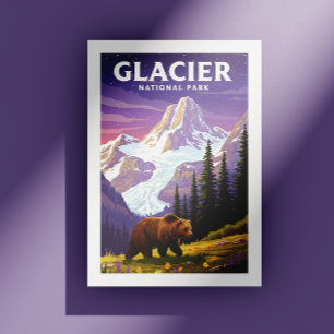 Carte Postale Parc national du Glacier vintage
