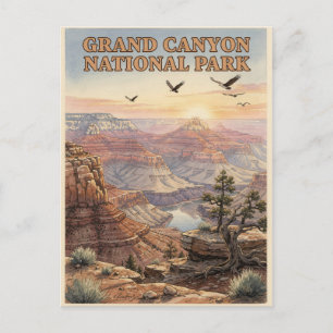 Carte Postale Parc national du Grand Canyon Arizona Aquarelle