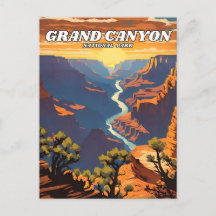 Parc national du Grand Canyon illustration rétro