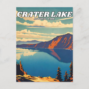 Carte Postale Parc national du lac Crater illustration Classe ré