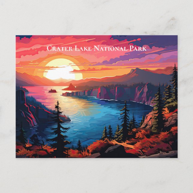 Carte Postale Parc national du lac Crater Souvenir Voyage (Devant)