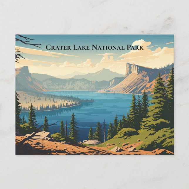 Carte Postale Parc national du lac Crater Souvenir Voyage (Devant)