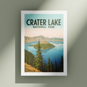 Carte Postale Parc national du lac Crater vintage