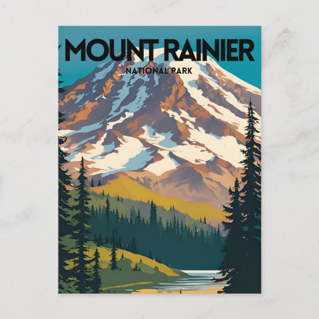 Carte Postale Parc national du Mont-Rainier Pots de voyage tradi (Devant)