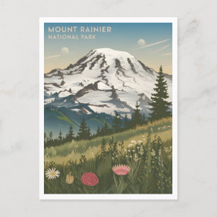 Carte Postale Parc national du Mont Rainier Vintage